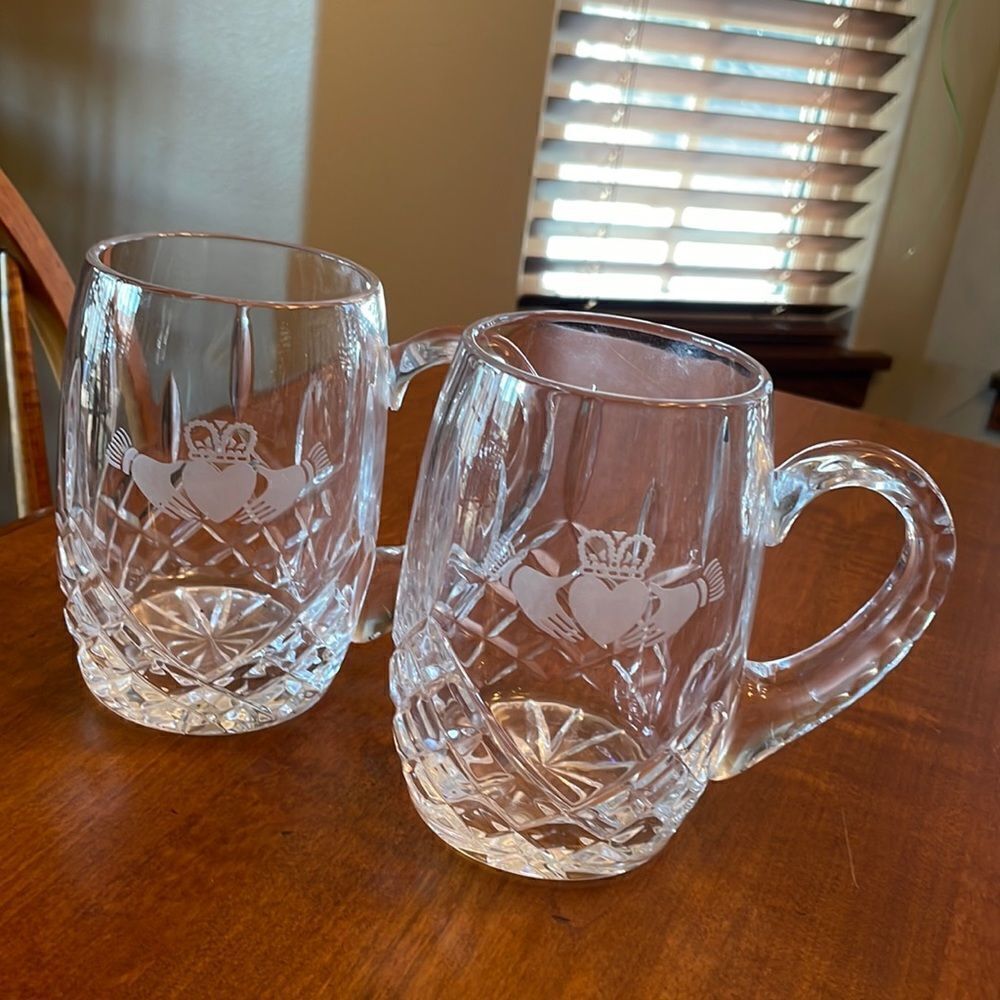Galway Crystal Claddagh Tankard Set